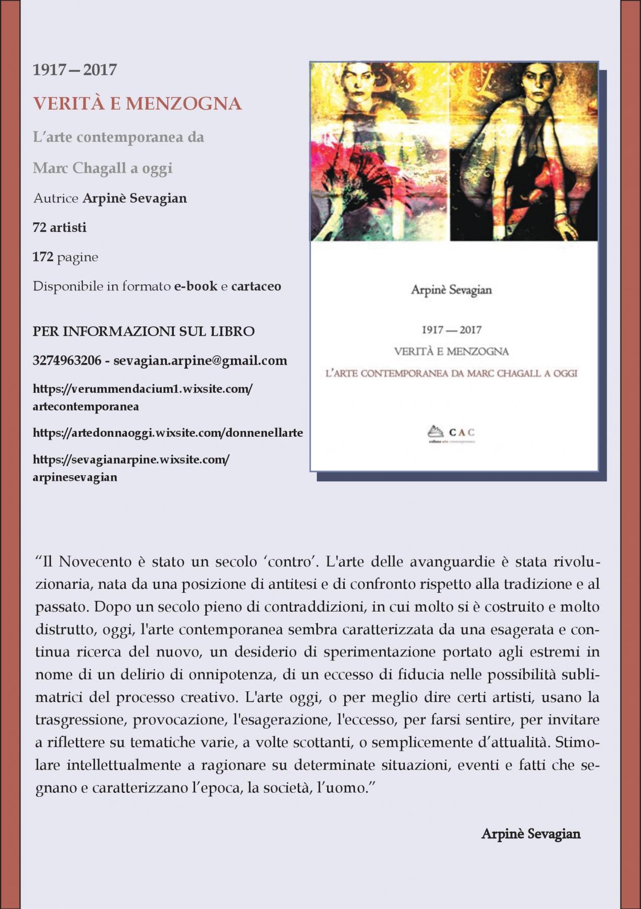 "1917-2017 VERITA' E MENZOGNA L'Arte contemporanea da Marc Chagall ad oggi"