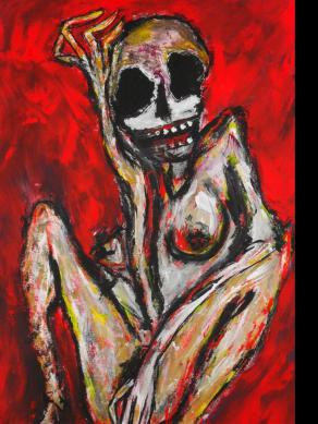 -Thinking about...-Acryl auf Leinwand,80 x 50 cm