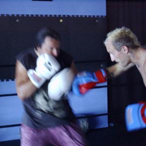 BECARELLI WITH SCOTT DIXON - WORLD BOXING CHAMPION