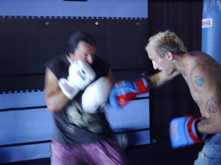 BECARELLI WITH SCOTT DIXON - WORLD BOXING CHAMPION