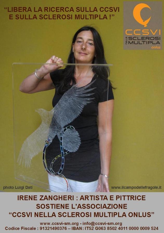 La pittrice e artista Irene Zangheri aderisce alla campagna "Libera la Ricerca sulla CCSVI e sulla S