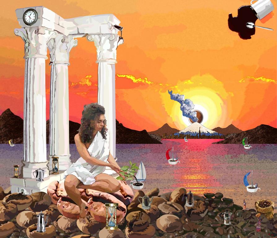 All'alba sull'isola del caffè una dea...