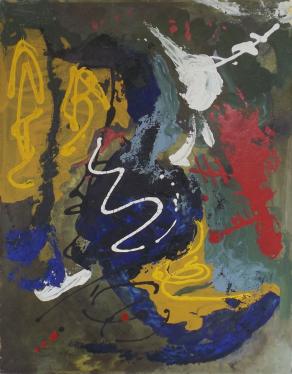 Martin Laber – abstract - olio su legno - 50 x 63