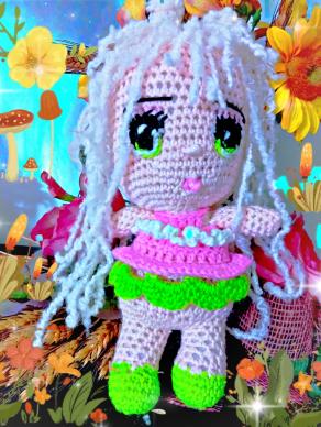 Un filo... un uncinetto e un po' di magia hanno dato vita a te... la mia prima bambola...