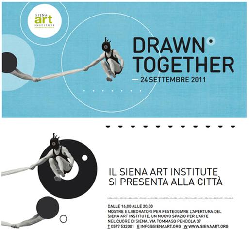 "Drawing Connections " - Installazione di opere d'arte formato cartolina. "Drawing Connections " - Installazione di opere d'arte formato cartolina.