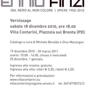 Ennio Finzi - Dal nero al non colore / Opere dal 1950 al 2010