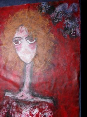 -Friday-Acryl auf Leinwand 160 x 80 cm,Das Gedicht von Forough Farokhzad