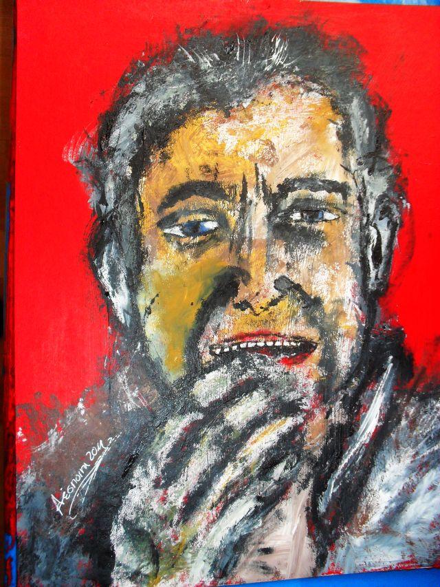 -Who am I ?-Acyl auf Karton,50 x 40 cm