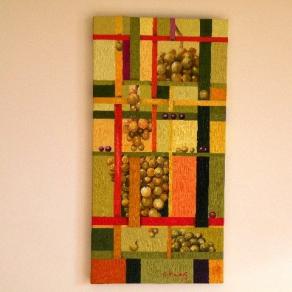 composizione geometrica con uva