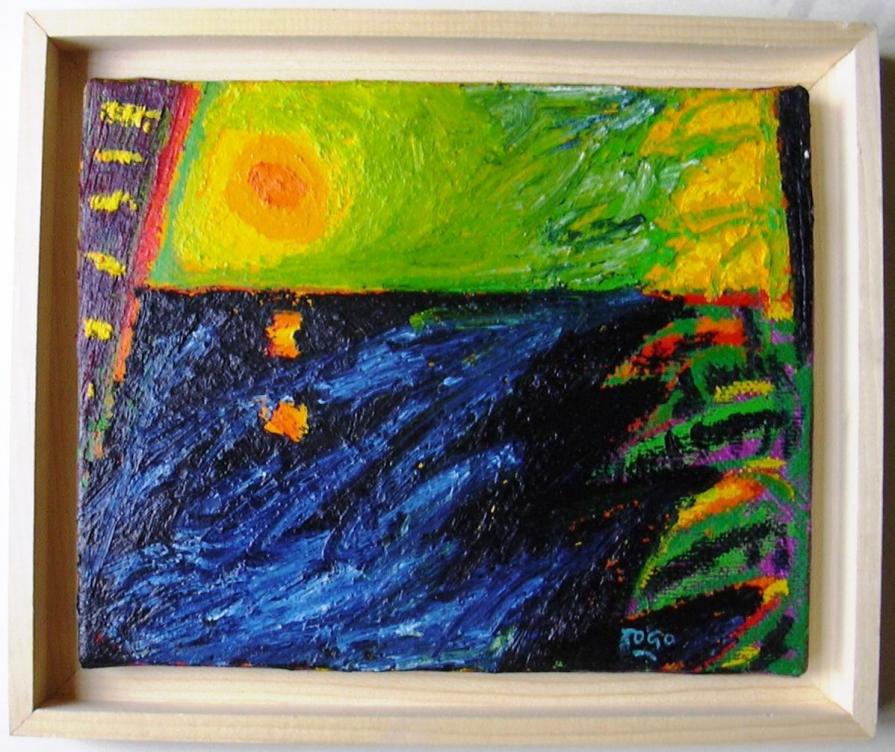 Togo (Italia) - Alba sullo Ionio - olio tela - 30 x 24