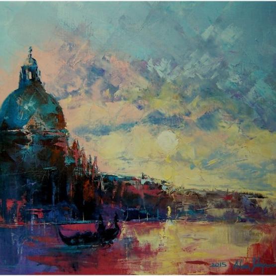 Adam Wajerczyk - Venise - olio su tela - 60 x 55