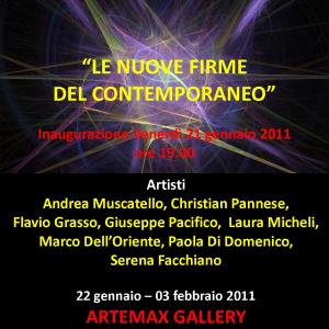 Le nuove firme del contemporaneo Le nuove firme del contemporaneo