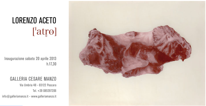 Lorenzo Aceto, [‘atre], at Cesare Manzo Gallery in Pescara