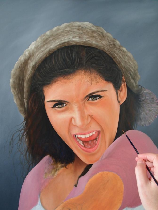 "I got you" Pintura em progresso / Painting in progress. "I got you" Pintura em progresso / Painting in progress.