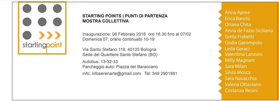 Starting Points / Punti di partenza Starting Points / Punti di partenza