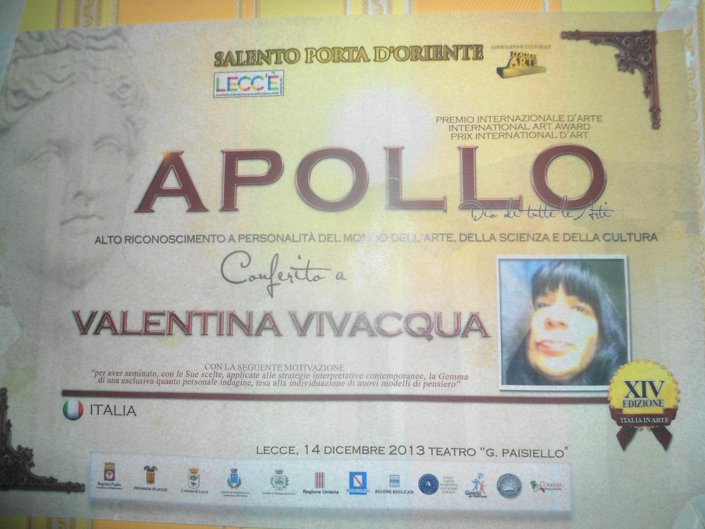 PREMIO APOLLO 2013
