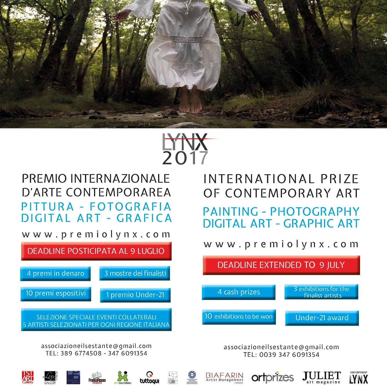 Deadline 9 luglio - Premio LYNX 2017 Deadline 9 luglio - Premio LYNX 2017