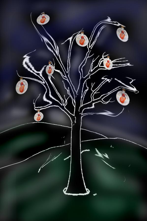 toc toc ,ascolta il battito del cuore ti dice che l'albero ha do i suoi frutti.