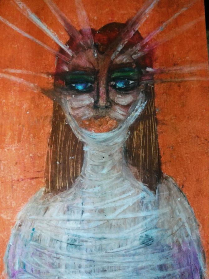 serie: facce private con fantasma 2 / private faces with ghost 2 -  conservativo - conservative