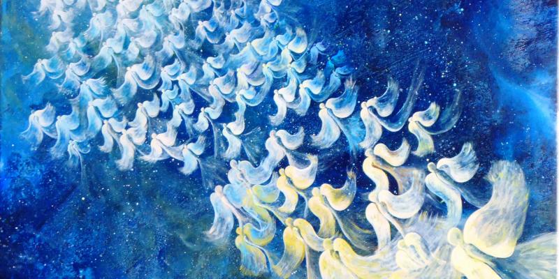 My painting "The Flight of the Angels", published in "Appunti di vita"