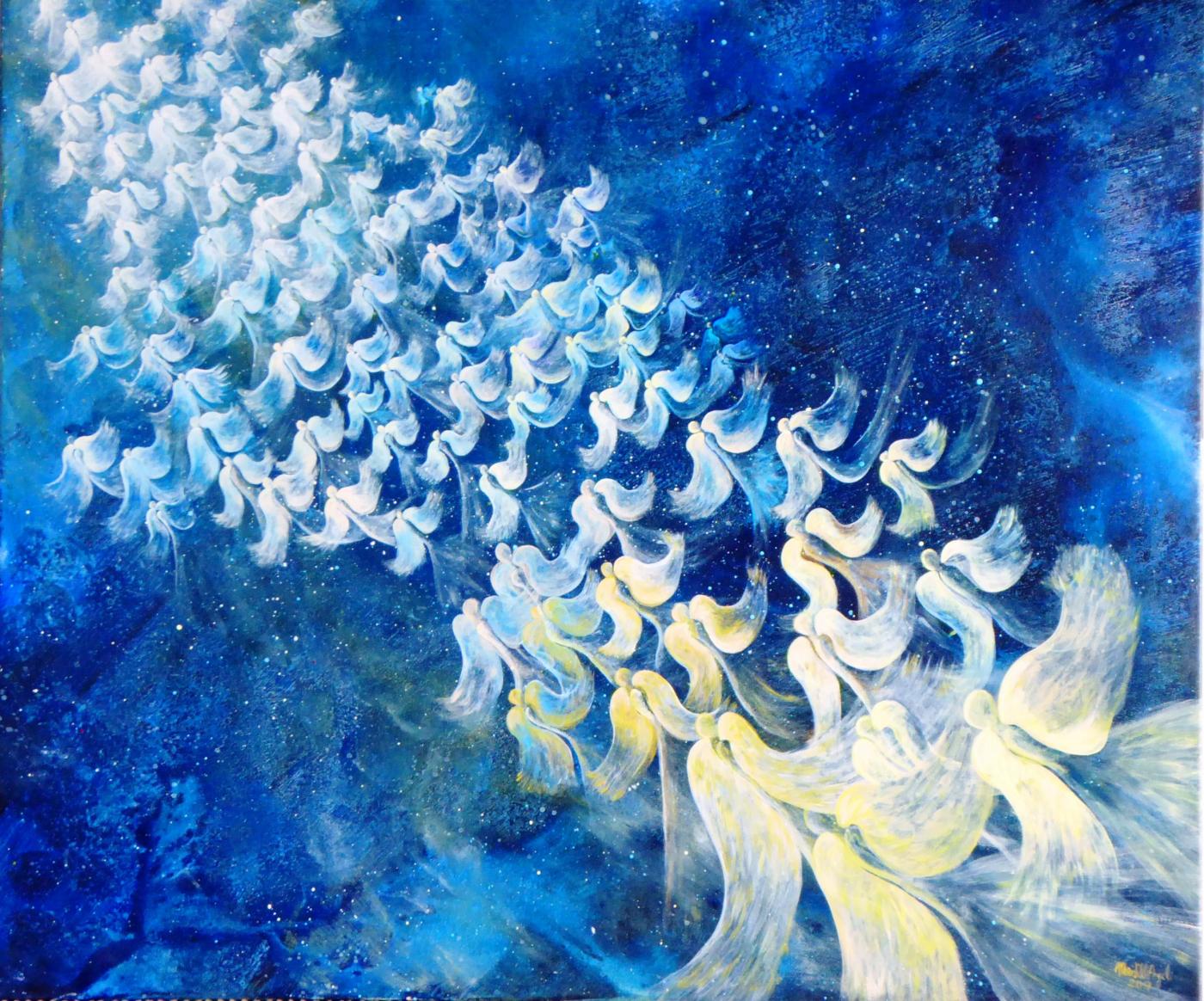 My painting "The Flight of the Angels", published in "Appunti di vita"