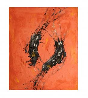 Fondersi - malte cementizie, vinavil, acrilico, smalto sintetico su legno. cm 84x74 anno 2009