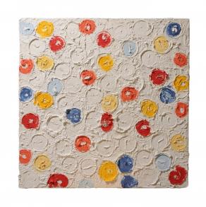 Illusioni reali cm.92x92 malte-paste cementizie-colla-smalto-acrilico, su tela Anno 2009