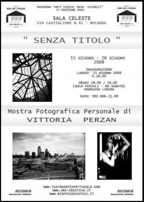 Locandina Mostra Vittoria Perzan Sala Celeste Bologna Locandina Mostra Vittoria Perzan Sala Celeste Bologna