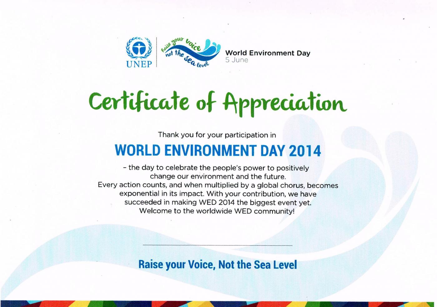 Giornata Mondiale dell’Ambiente 2014