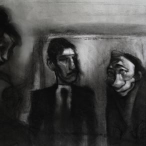 Dialogo tra personaggi grotteschi