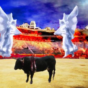 CI VEDO OLTRE AL FUOCO DELLE ANIME STUPENDE COME ANGELI CHE OSSERVANO IL FUOCO COME AMMIRAZIONE DI C