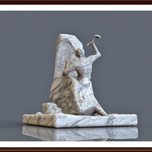 Il Cavatore - fuso nella sua materia