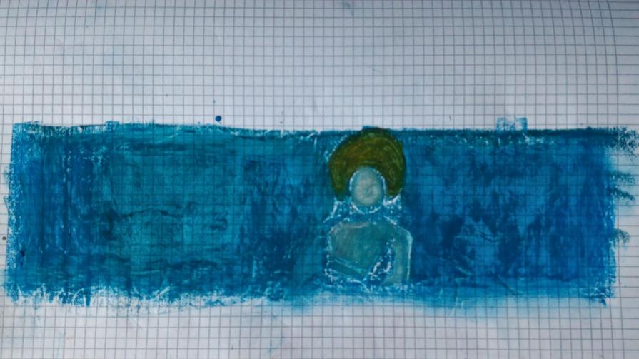 con aureola/With a halo