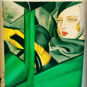 Copia di Self-Portrait in the Green Bugatti