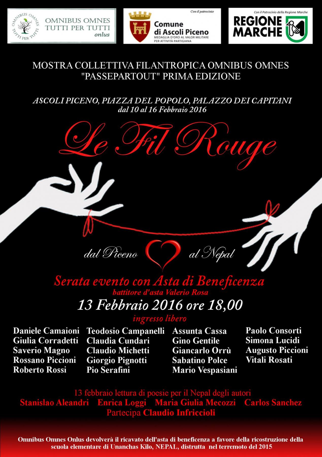 Le Fil Rouge - Asta di Beneficenza per il Nepal