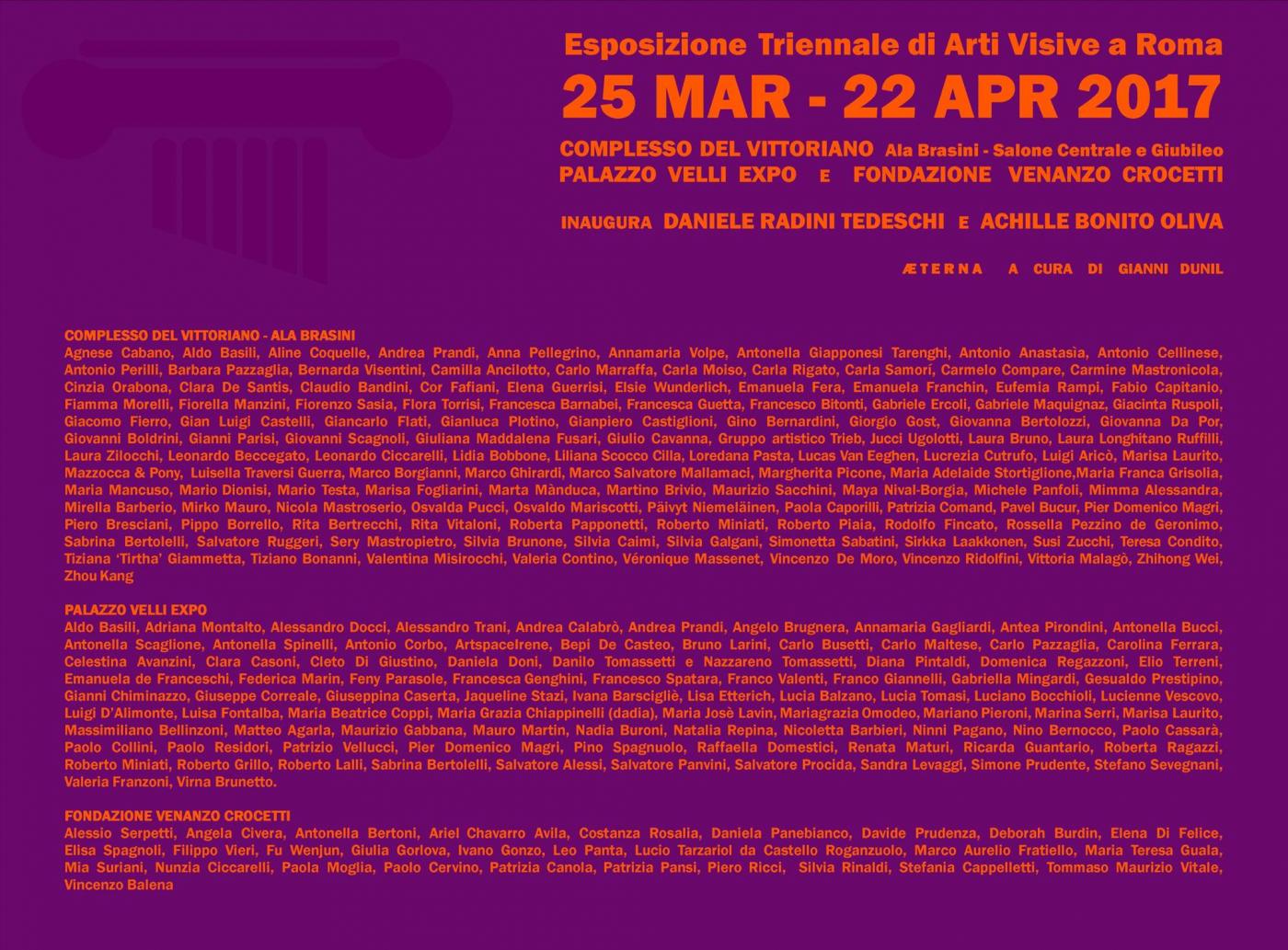 Aeterna Esposizione Triennale di Arti Visive Aeterna Esposizione Triennale di Arti Visive