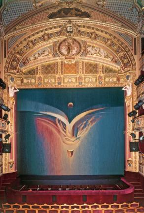 Phoenix - the curtain in the State Theater in Kosice, Slovakia, tapestry