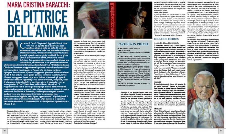 Articolo di Elena Guidetti: Maria Cristina Baracchi la pittrice dell'anima