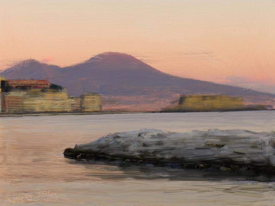 VESUVIUS DA VIA CARACCIOLO NAPOLI.
