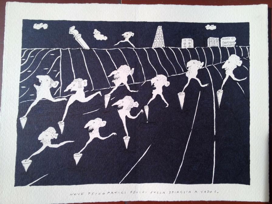 Nove psicopatici felici sulla spiaggia a Vado L.