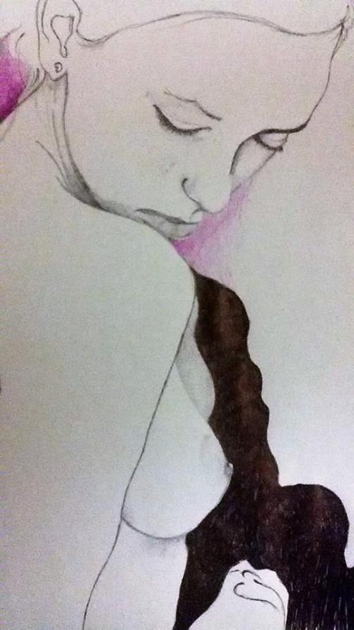 N 60  biro nera e fucsia