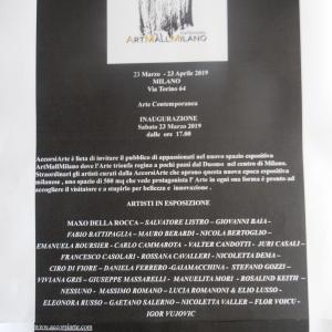 Artista Fabio Battipaglia partecipa con una sua opera alla mostra presso lo Spazio Mall di Milano dal 23 marzo al 23 aprile