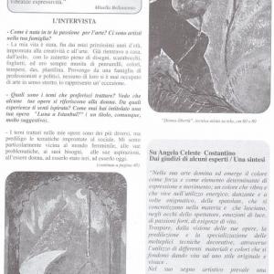 Intervista su "Rivista di creatività, arte e cultura "Talent-Scout" gennaio 2012"