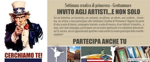 Spring creativity contest - call for artists in Grottammare (AP) Spring creativity contest - call for artists in Grottammare (AP)
