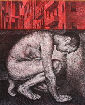 Atlante sorregge Via dell'Annunciata