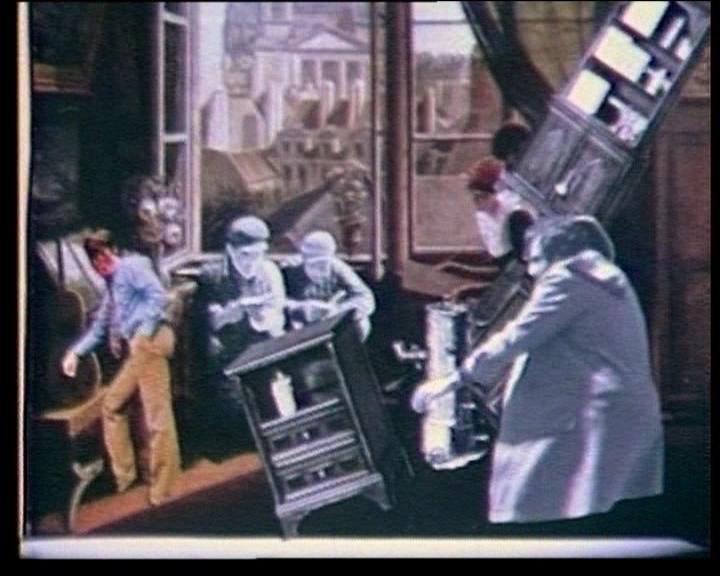 Fotogramma dal film "Cosa succede in periferia?", super 8 mm, colore, sonoro magnetico, 1971 Fotogramma dal film "Cosa succede in periferia?", super 8 mm, colore, sonoro magnetico, 1971