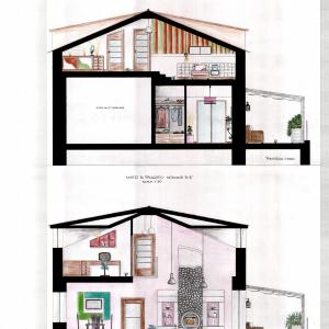 2 livelli in sezione, a mano