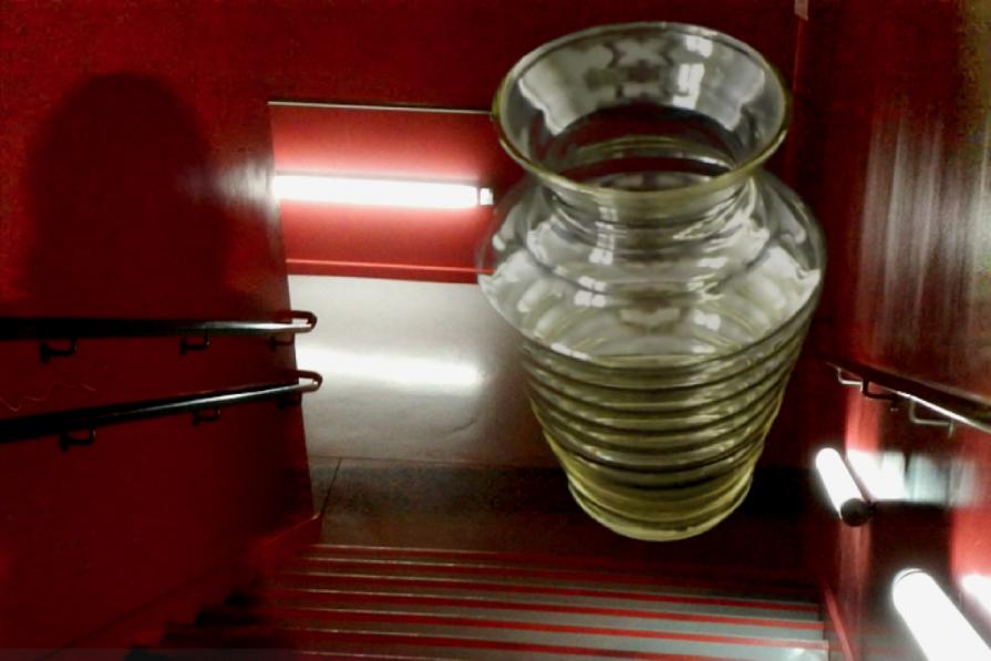 waiting at the bottom of the stairs waiting at the bottom of the stairs