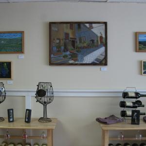 Carla Strozzieri's paintings are on exhibit at "From the Vineyards,"  Paintings by Carla Strozzieri