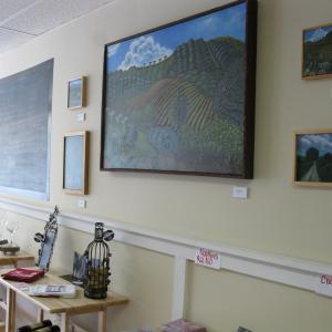 Carla Strozzieri's paintings are on exhibit at "From the Vineyards,"  Paintings by Carla Strozzieri